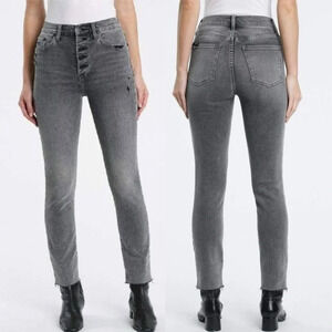 Pistola | Cara Misguided Jeans Button Fly Distressed Raw Cut Hem High Rise EUC